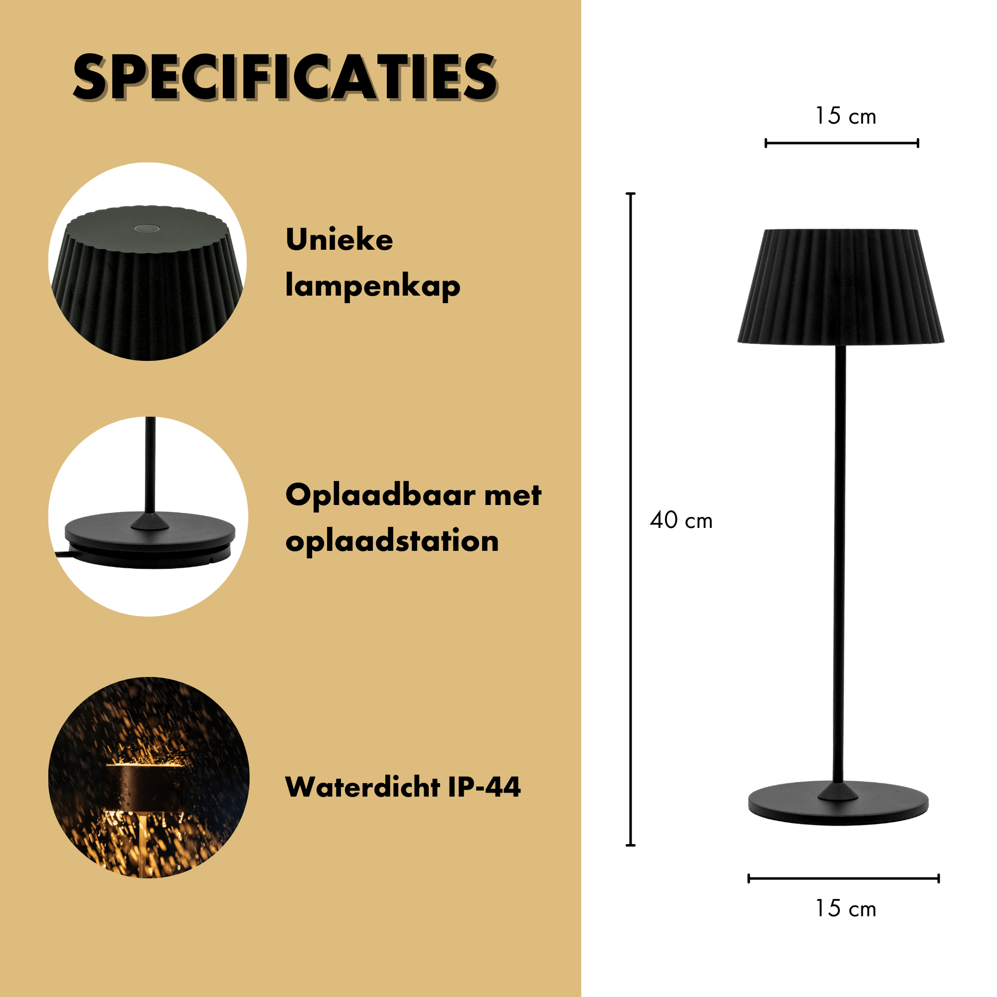 Fullambience Ribble Zwart incl. Oplaadstation 5200 mAh