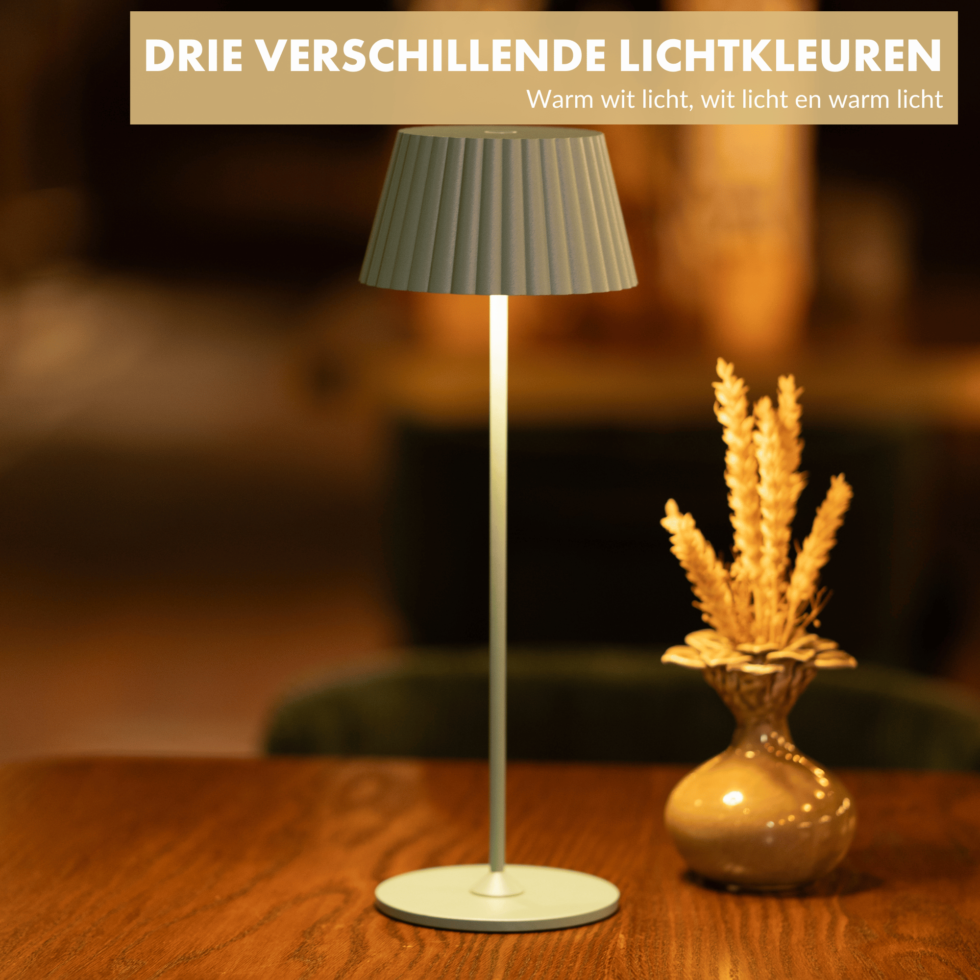 Fullambience Minty Ribble - Mintgroene Draadloze Tafellamp