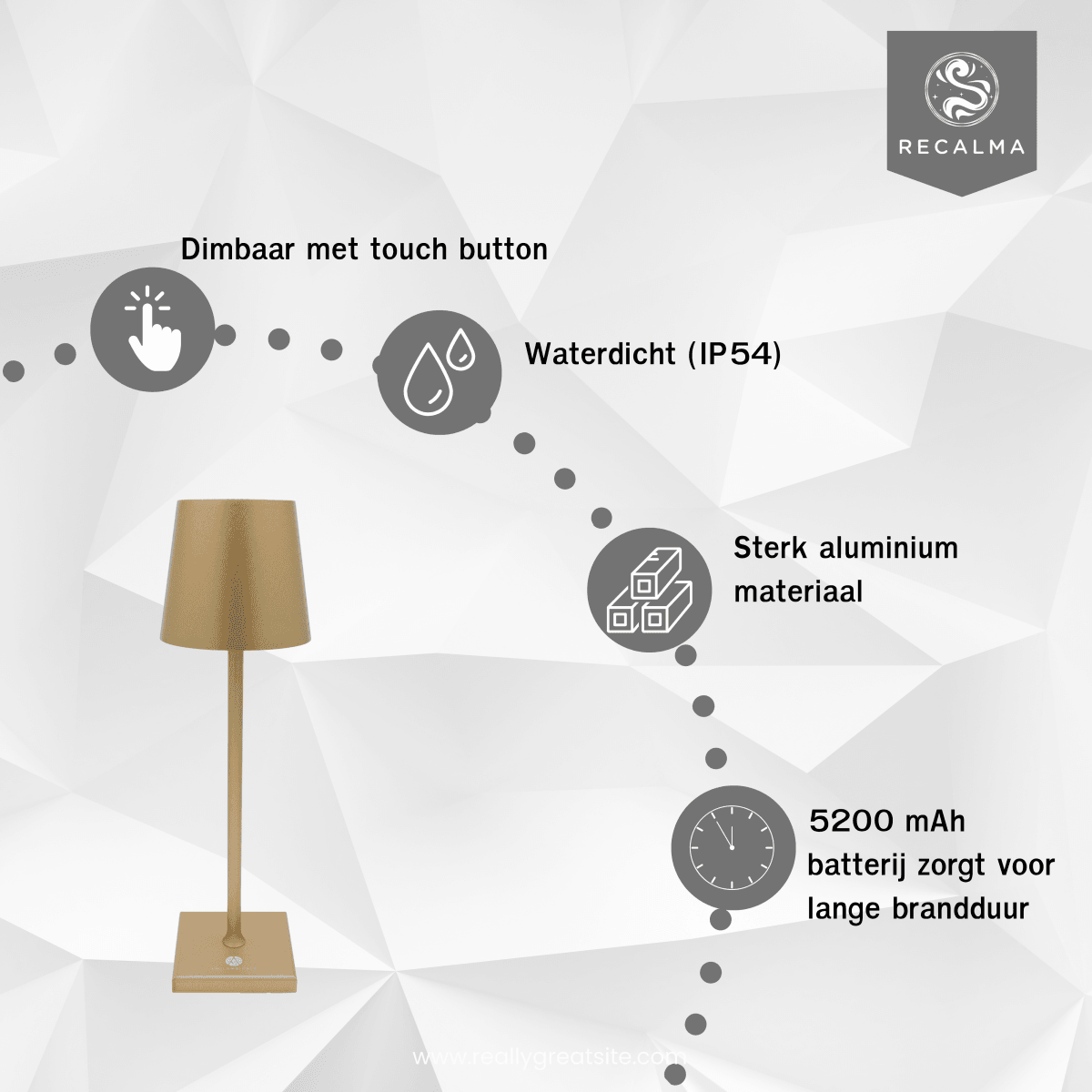 Fullambience Stabillo Oplaadbare Tafellamp - Fullambience