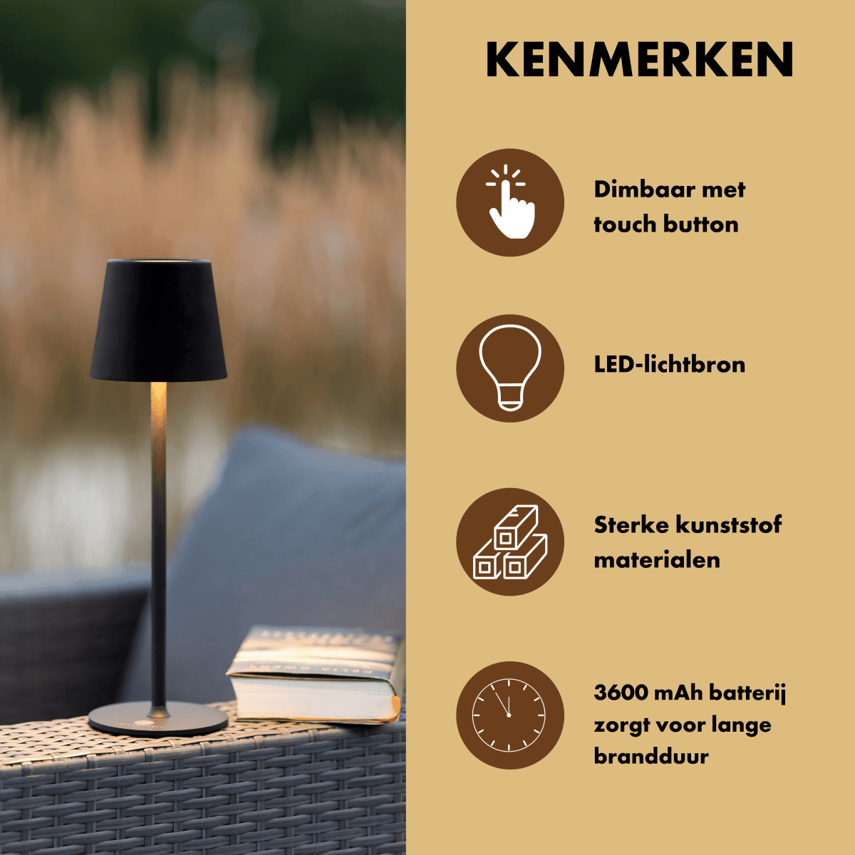 Fullambience Oplaadbare Tafellamp Multicolor - Fullambience